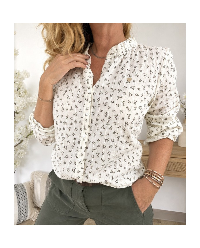 Chemisier fleuri Ortence - taille S/36