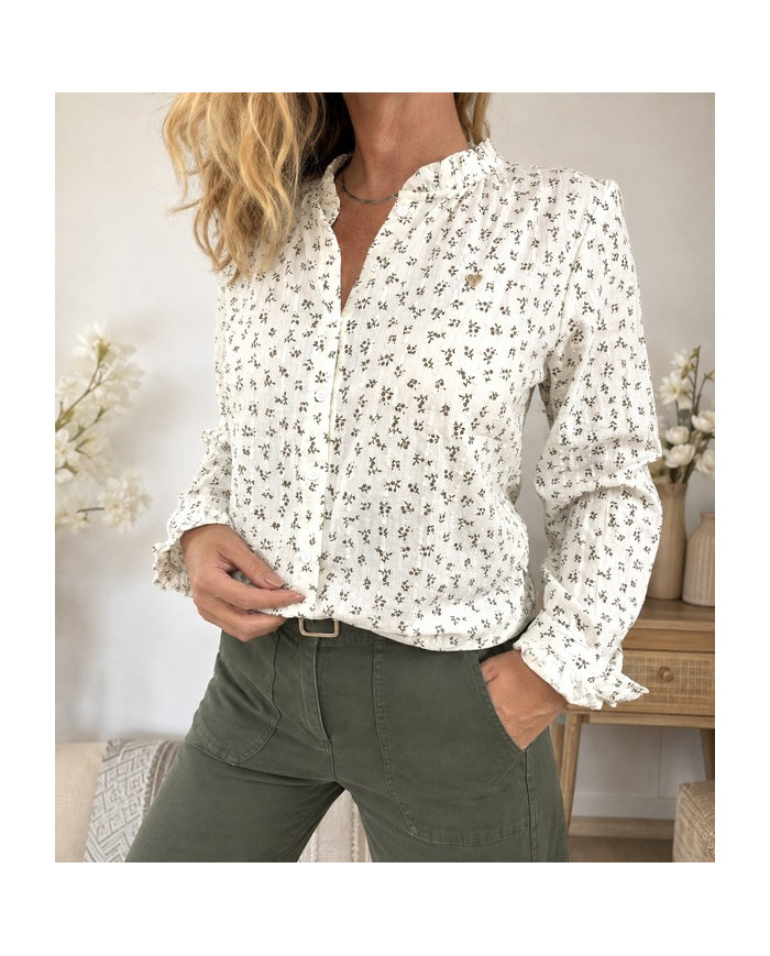 Chemisier fleuri Ortence - taille S/36