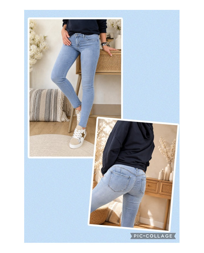 Jean slim push up bleu clair Firmin