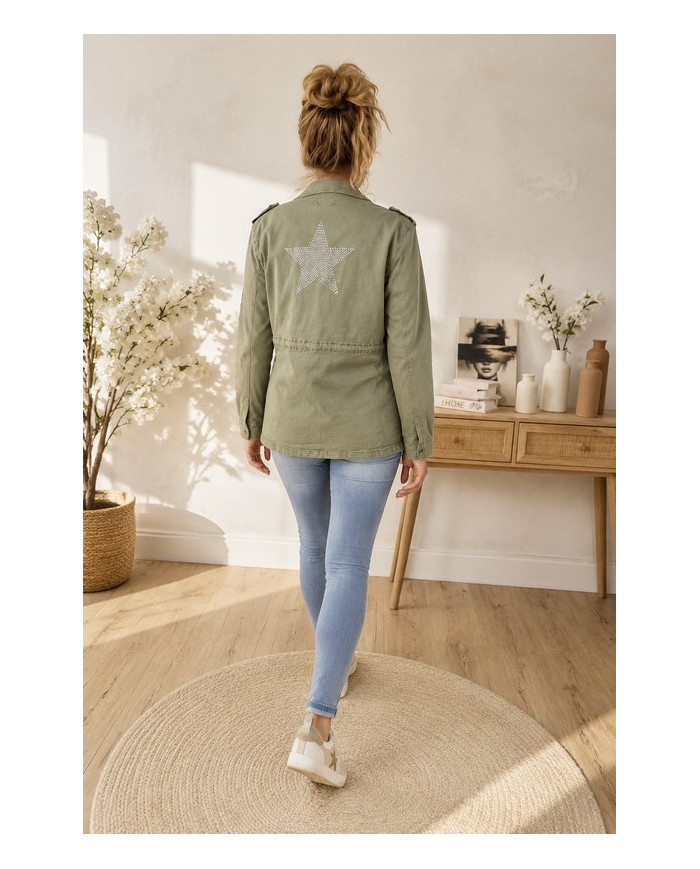 Veste kaki étoile au dos