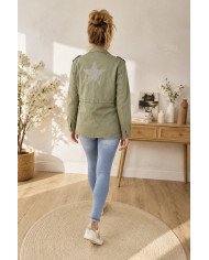 Veste kaki étoile au dos