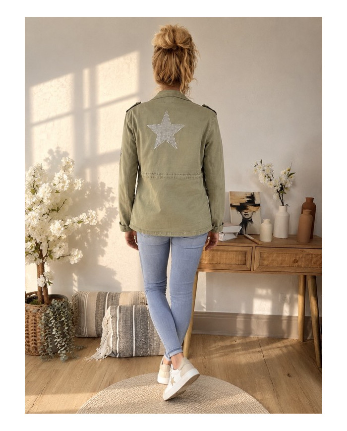 Veste kaki étoile au dos
