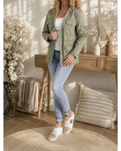 Veste kaki étoile au dos