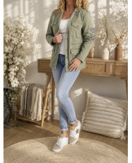 Veste kaki étoile au dos