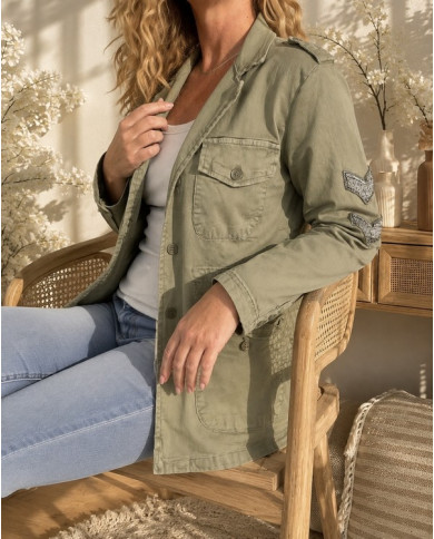 Veste kaki étoile au dos