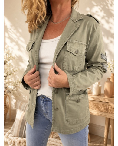 Veste kaki étoile au dos