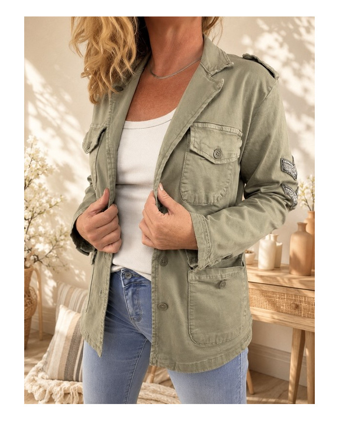 Veste kaki étoile au dos