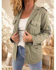 Veste kaki étoile au dos