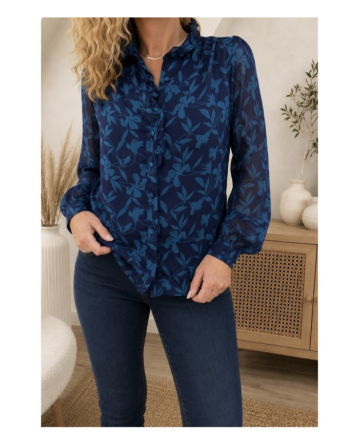 Chemisier bleu canard Lilou - taille S/M