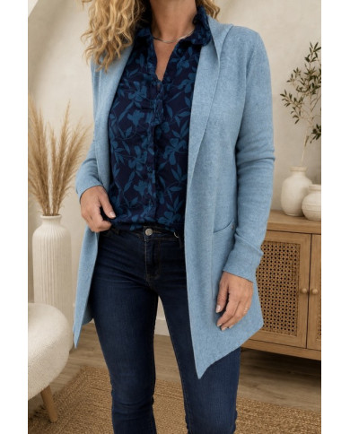 Chemisier bleu canard Lilou - taille S/M