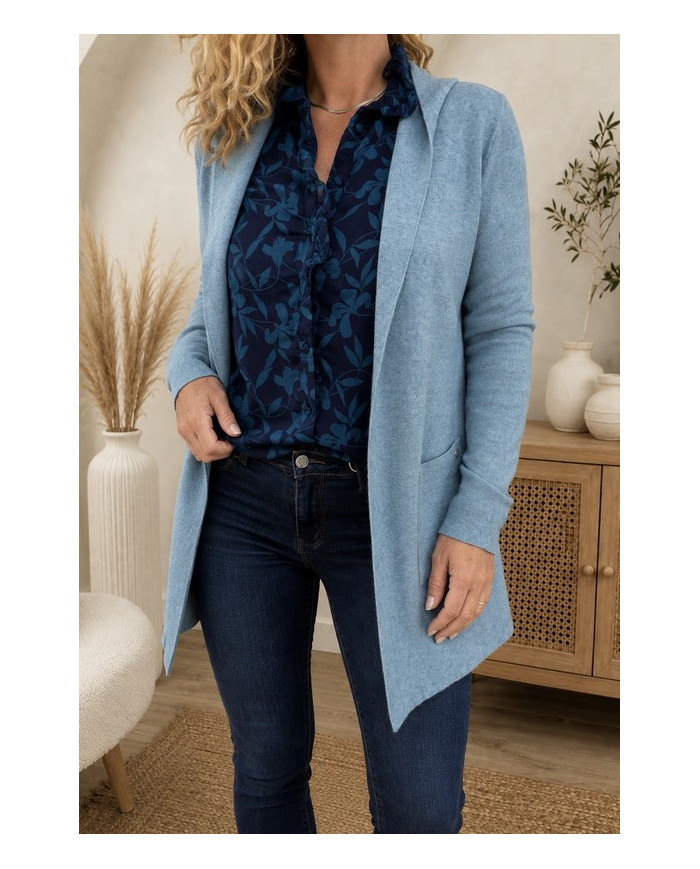 Chemisier bleu canard Lilou - taille S/M
