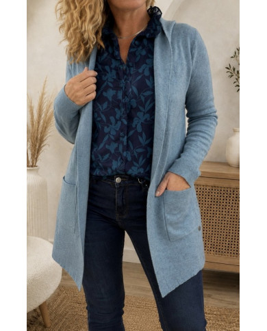 Chemisier bleu canard Lilou - taille S/M