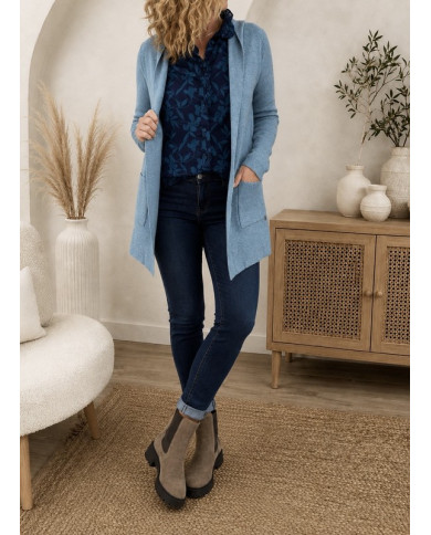 Chemisier bleu canard Lilou - taille S/M