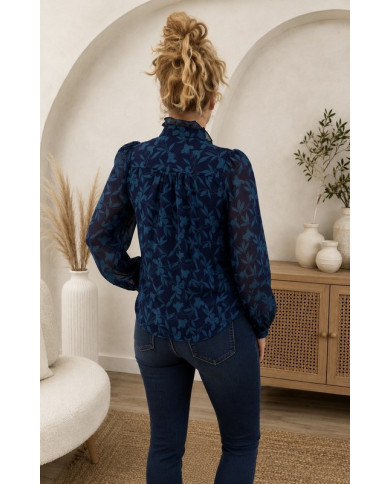 Chemisier bleu canard Lilou - taille S/M