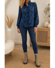 Chemisier bleu canard Lilou - taille S/M