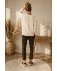 Pull écru étoile doré