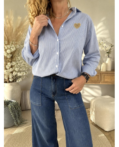 Pantalon bleu brut Mathis