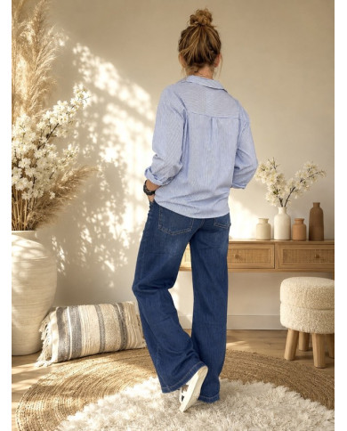 Pantalon bleu brut Mathis