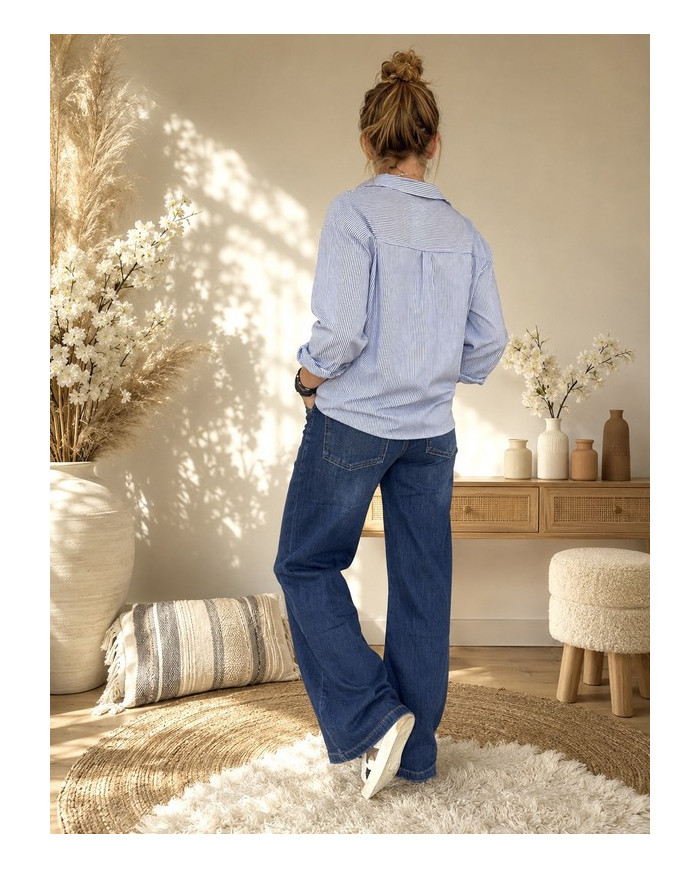 Pantalon bleu brut Mathis