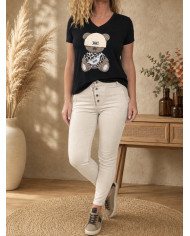 Pantalon flanelle chocolat Thomas