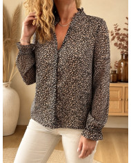 Top confort bleu gris