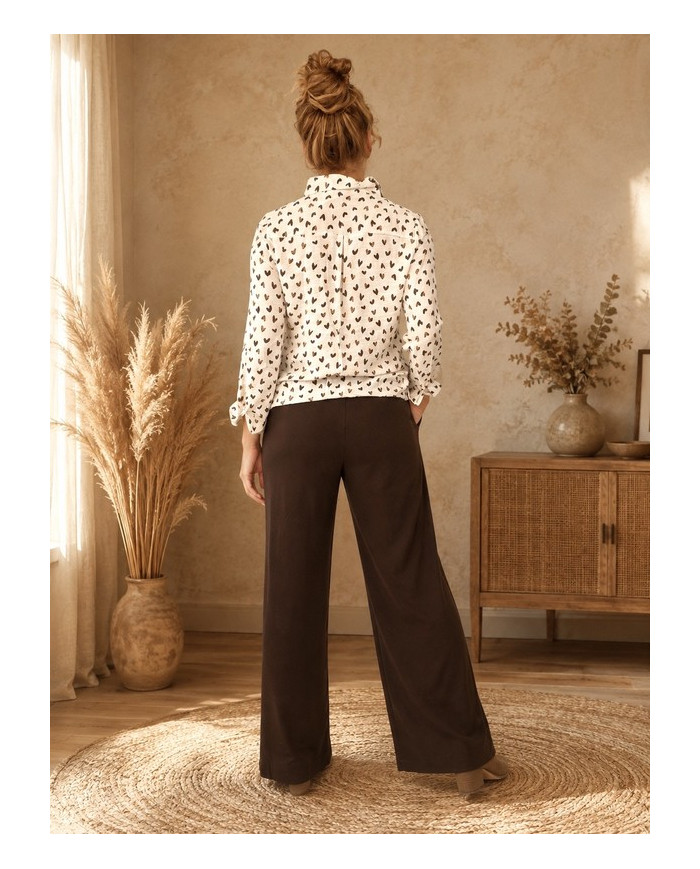 Pantalon flanelle chocolat Thomas