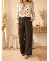 Pantalon flanelle chocolat Thomas