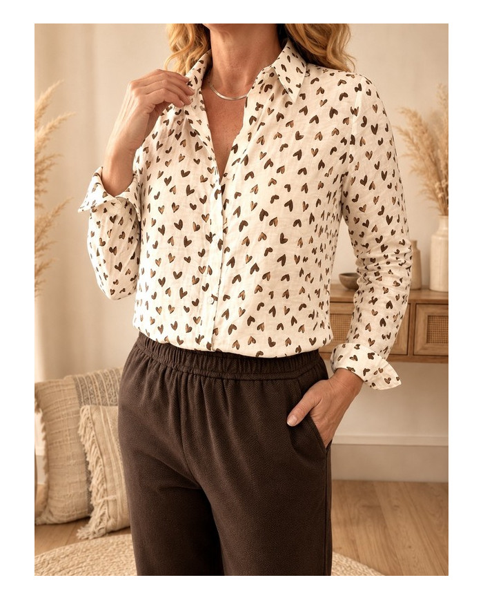 Pantalon flanelle chocolat Thomas