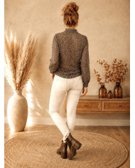 Chemisier léop' beige Simba - taille 40/L