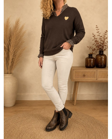 Chemisier léop' beige Simba - taille 40/L