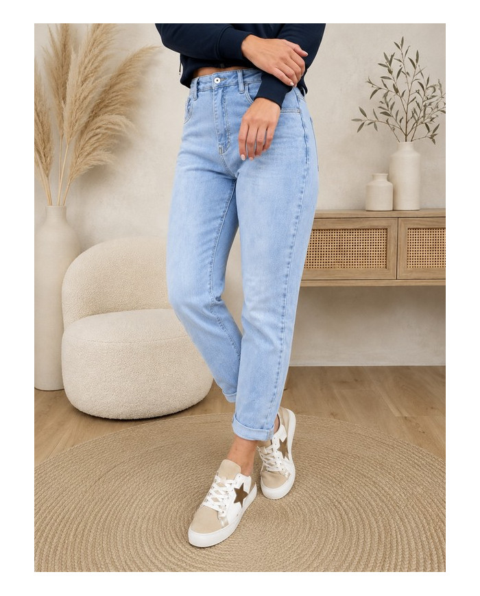 Jean mom bleu clair Emilien
