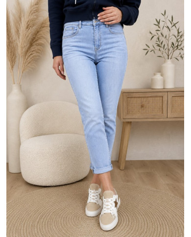 Jean mom bleu clair Emilien