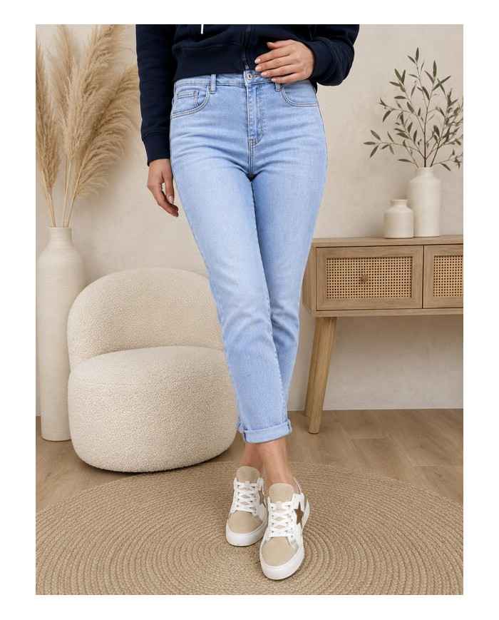 Jean mom bleu clair Emilien