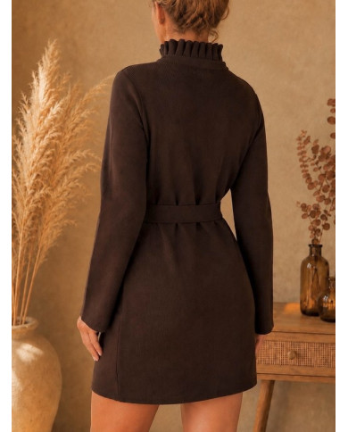 Robe marron choco Enza
