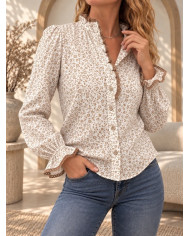 Chemisier rayé taupe Roxie