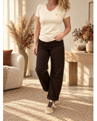 T-shirt beige & petit cœur doré