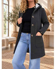 Veste en simili cuir marron chocolat - taille 36/S