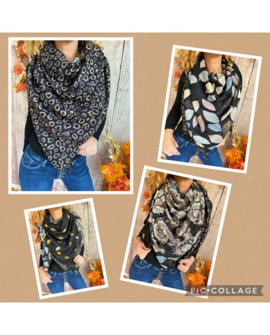 Écharpe chaude patchwork Silia