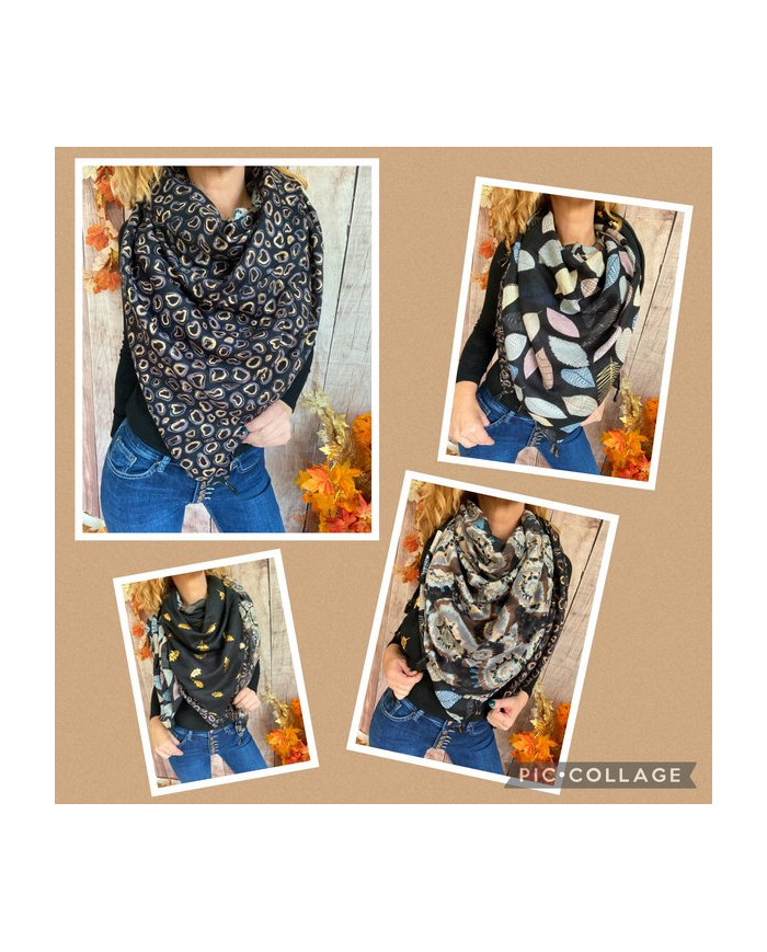 Écharpe chaude patchwork Silia
