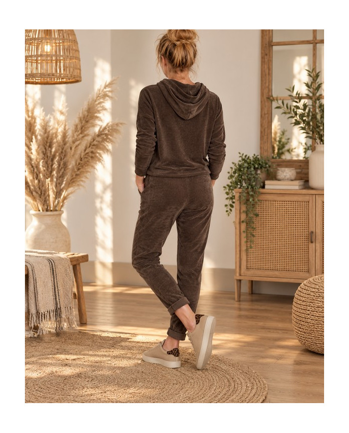 Ensemble en velours chocolat