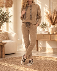 Ensemble en velours camel