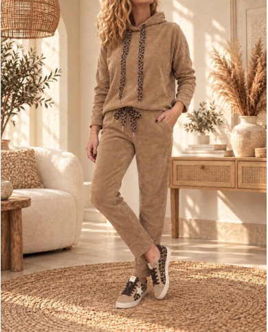 Ensemble en velours camel
