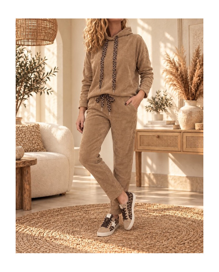 Ensemble en velours camel
