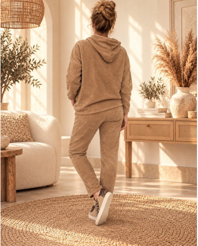 Ensemble en velours camel