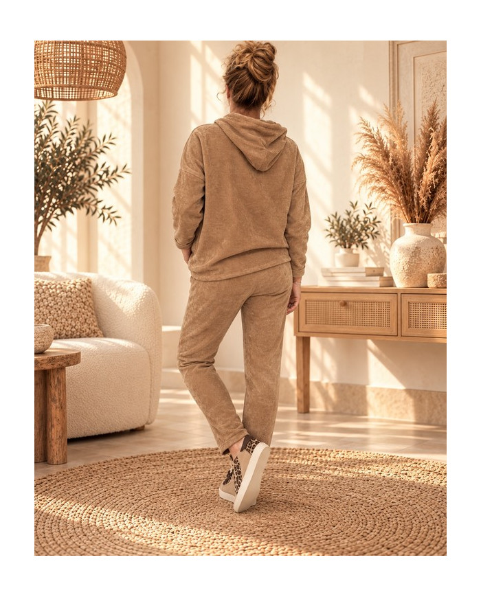 Ensemble en velours camel