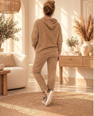 Ensemble en velours camel