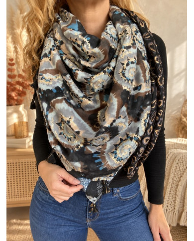 Écharpe chaude patchwork Silia