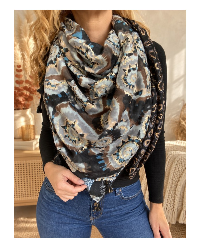 Écharpe chaude patchwork Silia