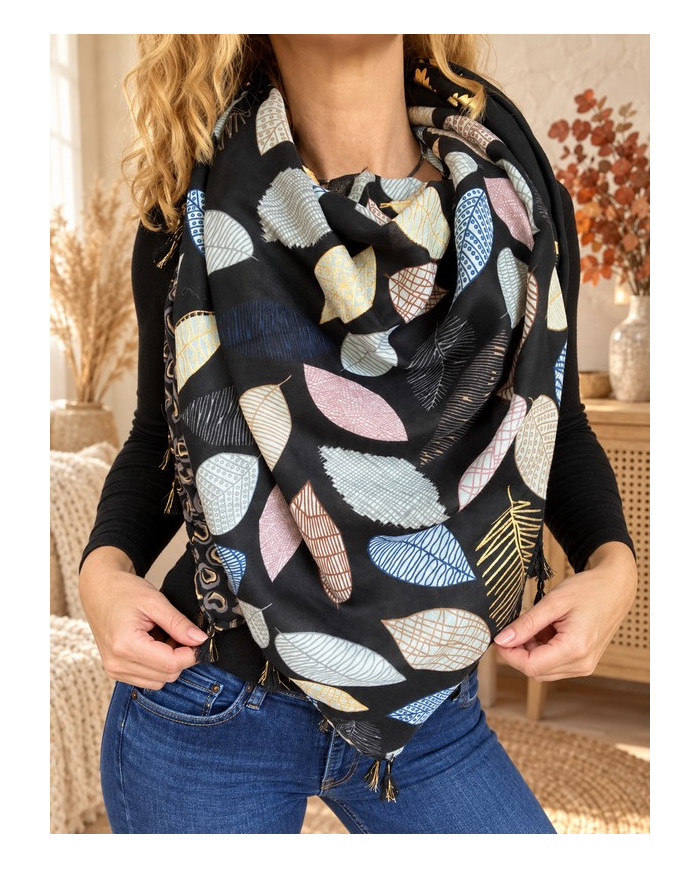 Écharpe chaude patchwork Silia