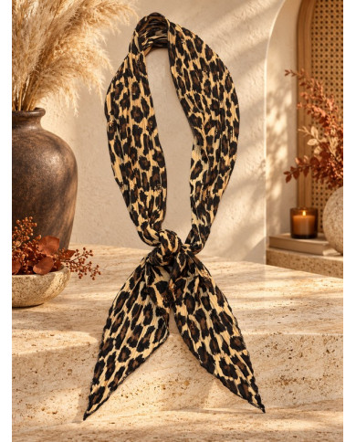 Ceinture foulard léopard